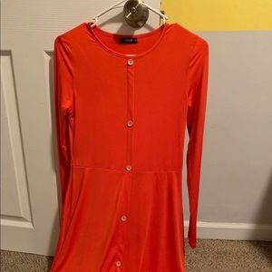 Long sleeve skater dress